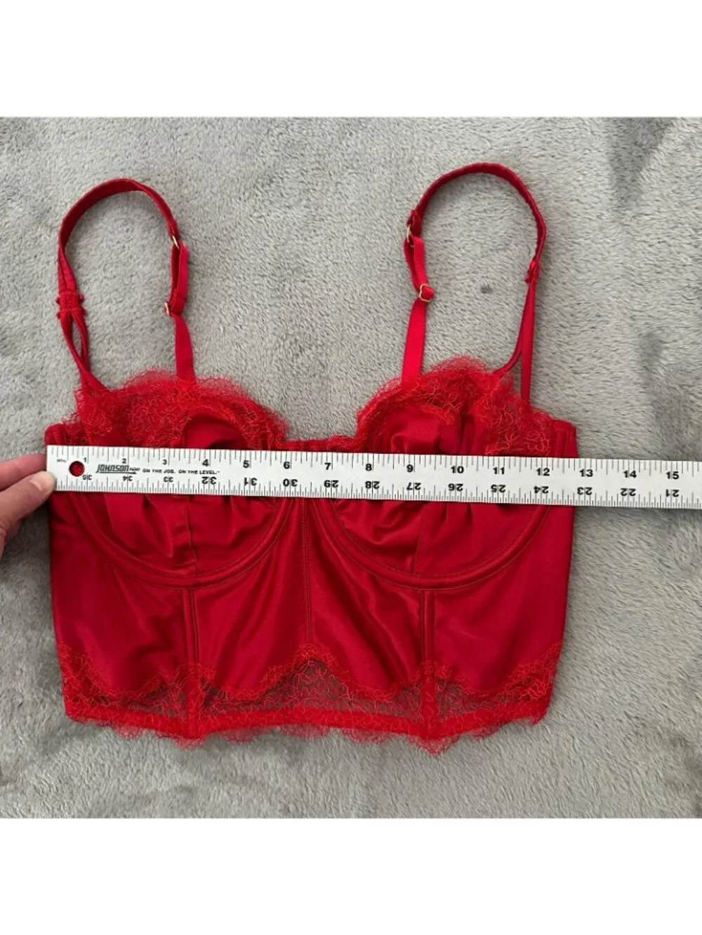 Victoria's Secret 34DD 34E Red Dream Angels Unlined Balconet Bra Bustier Corset